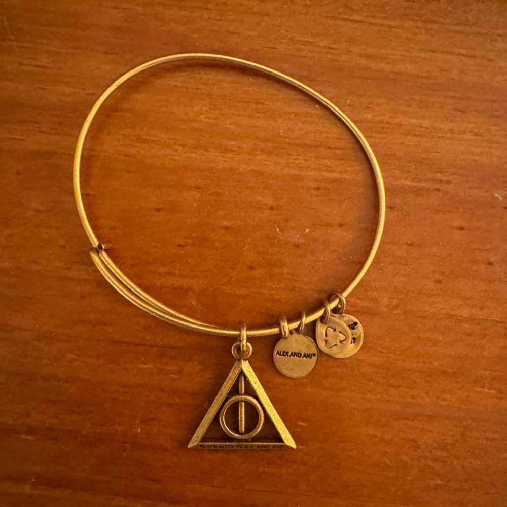 Alex and Ani Gold Harry Potter Deathly Hallows Charm Bracelet